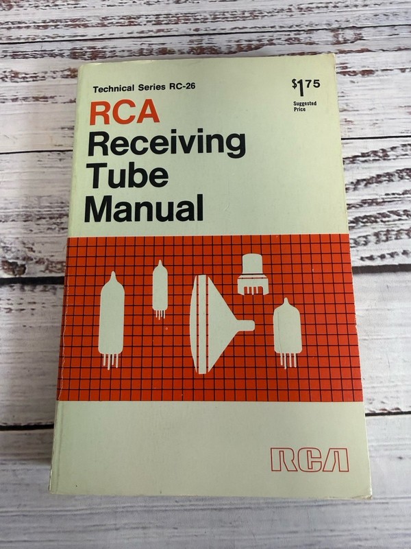 Vintage RCA Receiving Tube Manual 1968 RC-26
