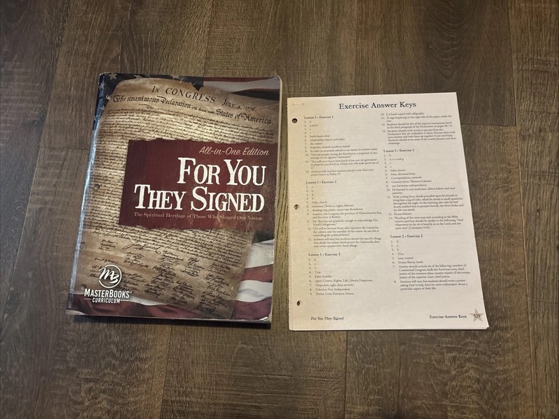 Master books For You They Signed Textbook and Curriculum Set, homeschool