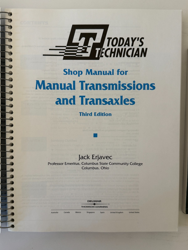 Manual Transmissions & Transaxles 3rd Ed Erjavec Shop + Classroom Set Lot gallery