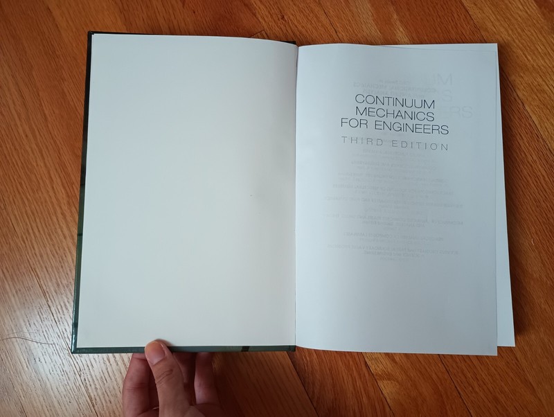 Continuum Mechanics for Engineers, 3rd Edition, by Mase, Solid Mech Textbook gallery