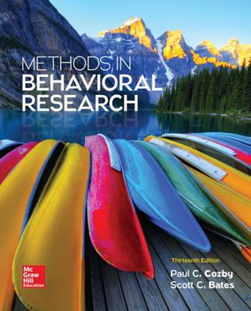 Methods in Behavioral Research Paperback Paul C., Bates, Scott Co