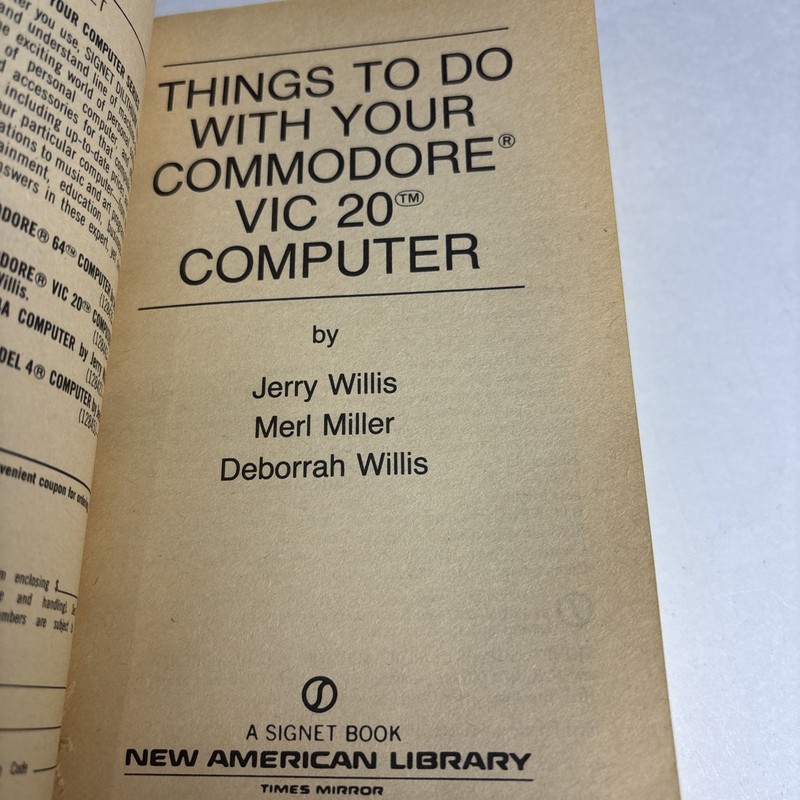 Commodore VIC 20 Things To Do With 1983 1st Printing Signet PB Computer Book gallery