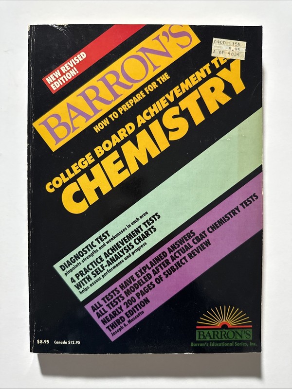 Barron’s How To Prepare For The College Board Achievement Test CHEMISTRY 1986