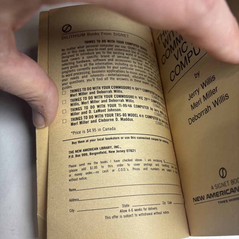 Commodore VIC 20 Things To Do With 1983 1st Printing Signet PB Computer Book gallery