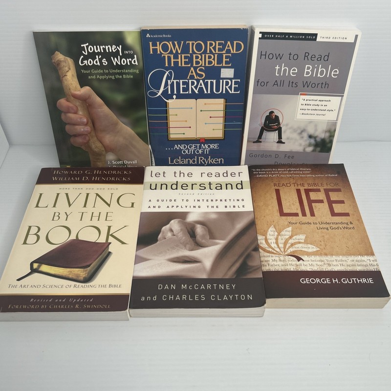 How to Read the Bible Lot 6 Biblical Interpretation Books Christian Hermeneutics