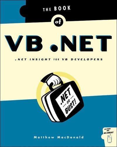 The Book of VB .NET: .NET Insight for VB Devel- 1886411824, MacDonald, paperback