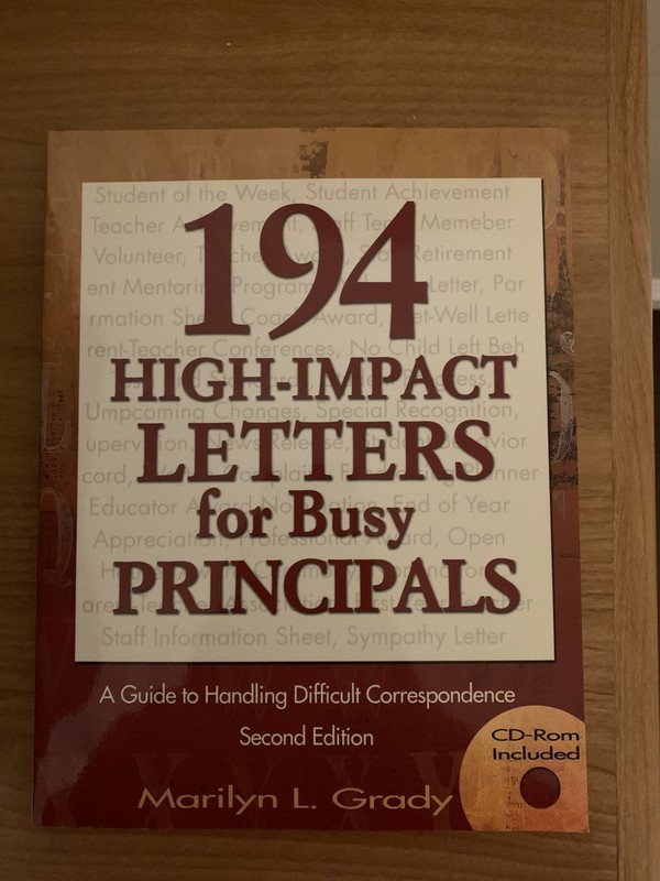 194 High-Impact Letters for Busy Principals. CD-ROM included. Soft Cover.