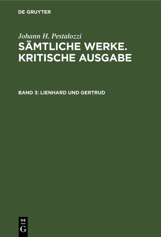 Lienhard Und Gertrud: Teil 1785, Teil 1787 (German Edition) [Hardcover]