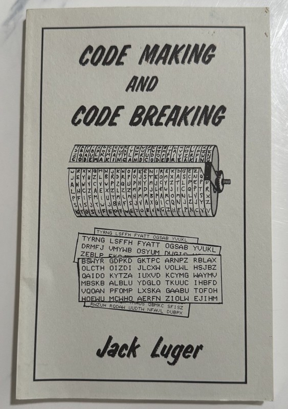 Jack Luger Code Making and Code Breaking (Paperback) 1990, Vintage EUC