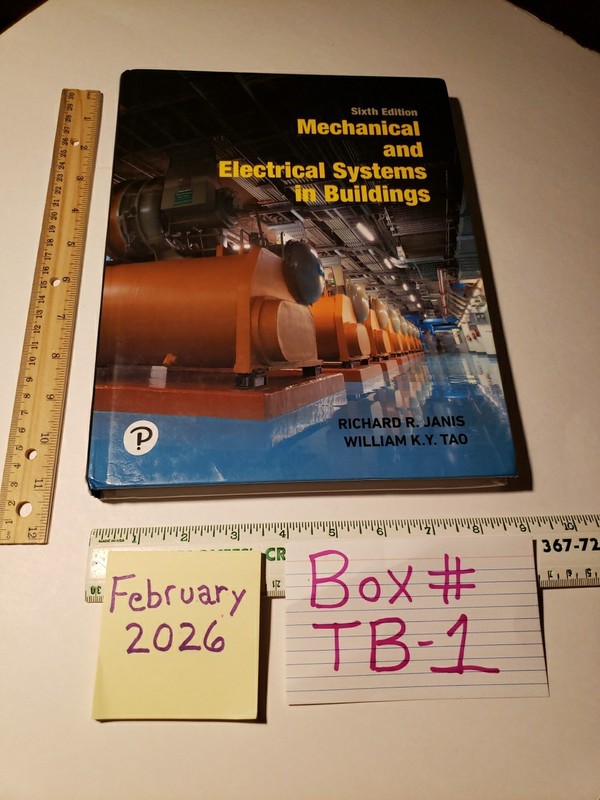 Mechanical and Electrical Systems in Buildings 6th Ed by Richard Janis HC AS IS