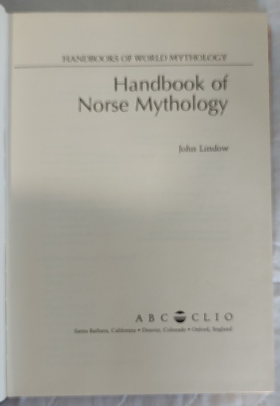 Vintage Handbook of Norse Mythology HC By John Lindo 2001 gallery