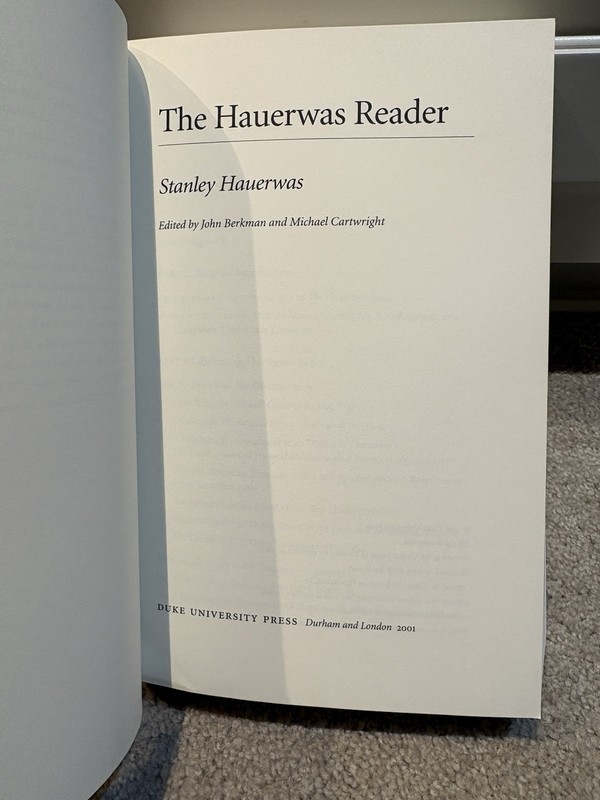 Hauerwas Reader by Stanley Hauerwas (2001, Trade Paperback) gallery