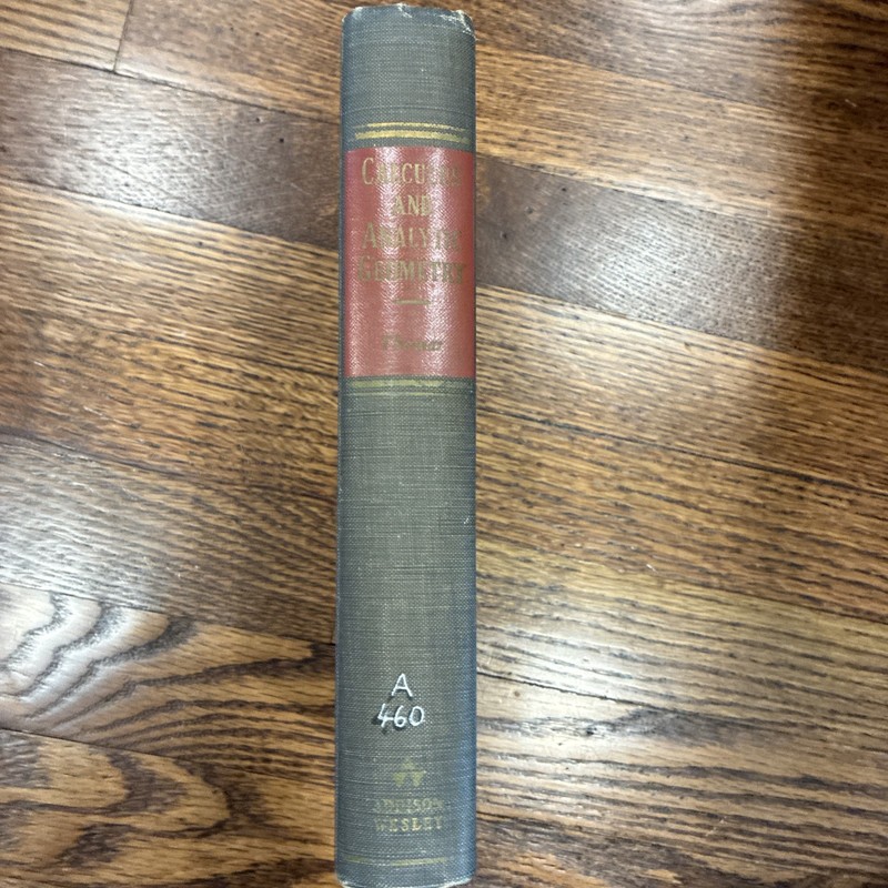 Vintage Calculus with Analytic Geometry Textbook 1960s MIT