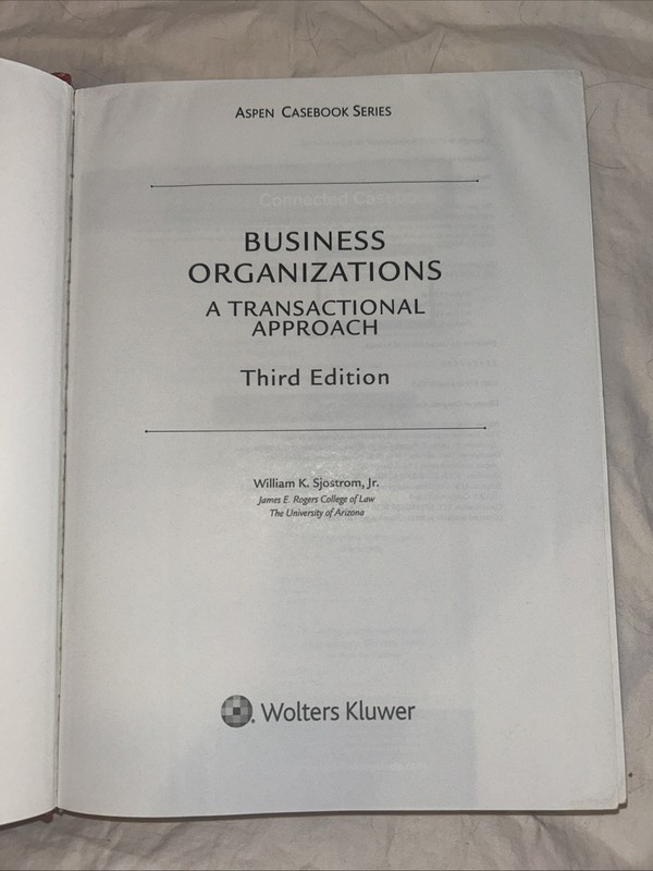 Aspen Casebook Ser.: Business Organizations: A Transactional Approach gallery