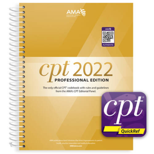 CPT Professional 2022 and CPT Quickref App Bundle – Spiral-bound – ACCEPTABLE