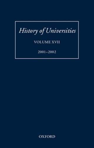 History of Universities: Volume XVII by Mordechai Feingold: New