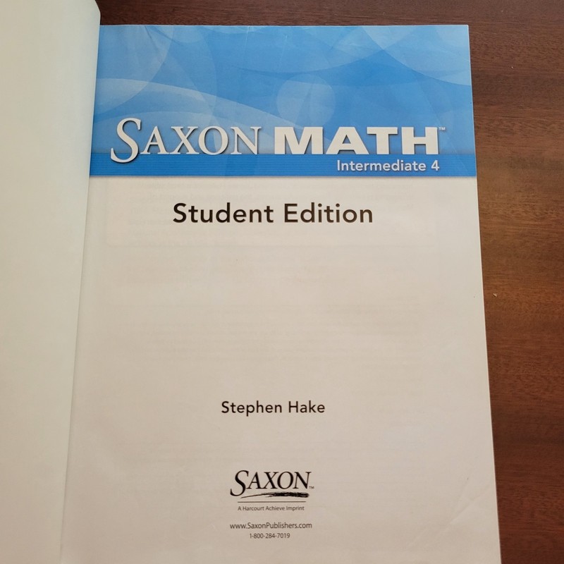 Saxon Intermediate 4th Grade, Student Edition, Tests, Wkbk, Solution, 4 Books gallery