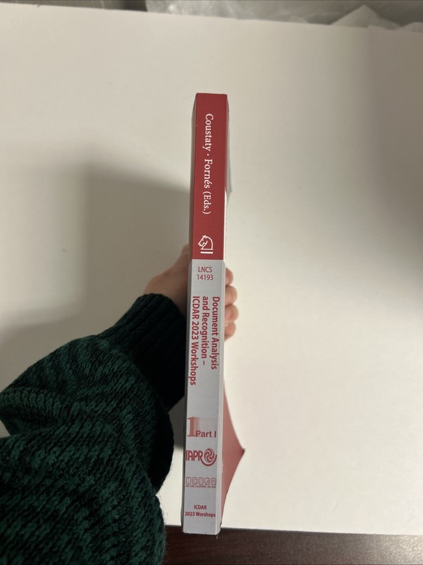 Document Analysis and Recognition- ICDAR 2023 Workshops Pt.1 Paperback Springer gallery