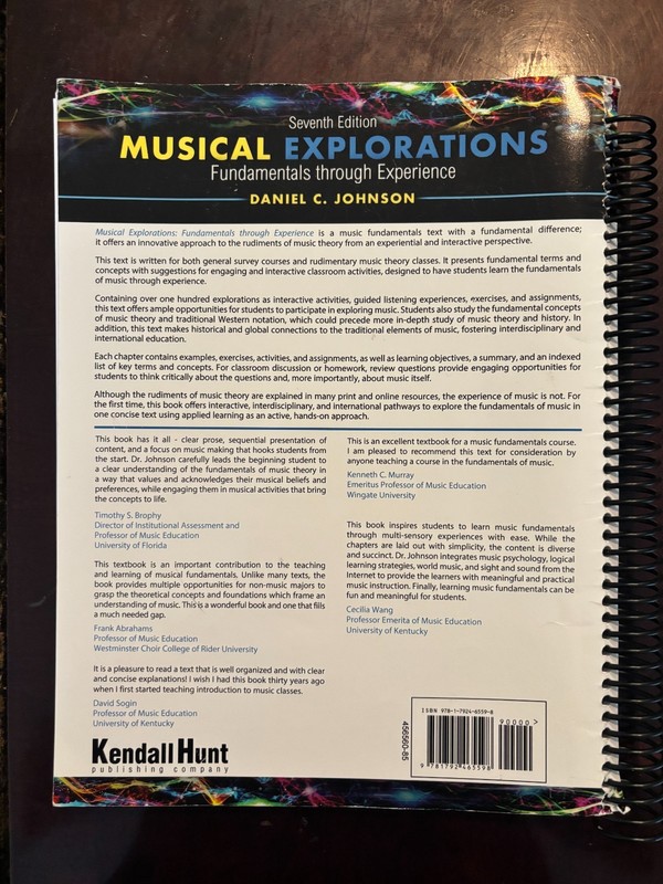Musical Exploration - Fundamentals through Experience -7th Edition - 2021 gallery