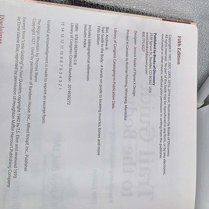 Trail Guide to the Body 5e : A Hands-On Guide to Locating Muscles (Very Good) gallery