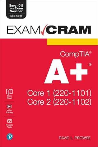 CompTIA A+ Core 1 (220-1101) and Core 2 – Paperback, by Prowse Dave – Acceptable