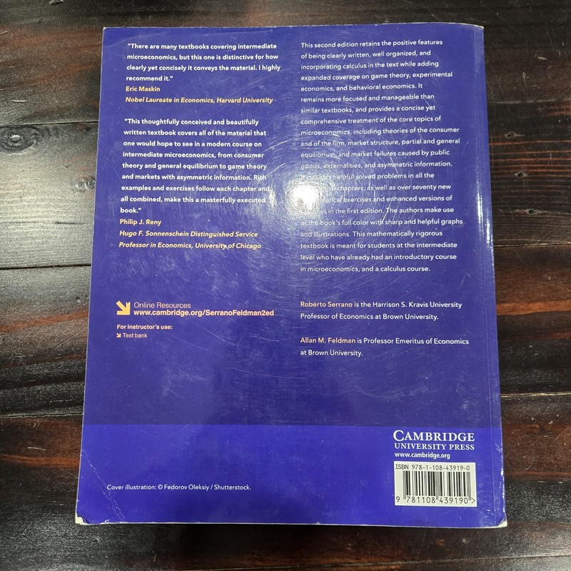 A Short Course in Intermediate Microeconomics with Calculus- 2nd Paperback gallery