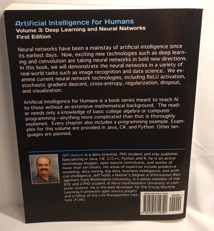 Artificial Intelligence for Humans Vol 3 Heaton SIGNED Deep Learning Neural Net gallery
