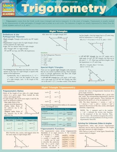 Trigonometry (Quick Study Academic), LLC, ExpoLogic