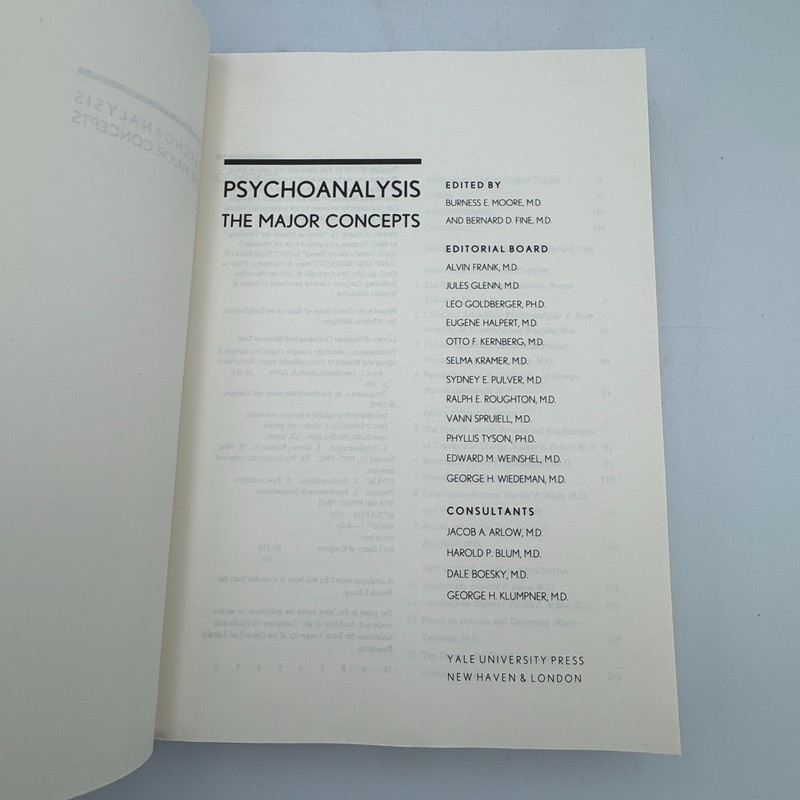 Psychoanalysis The Major Concepts by Burness E Moore and Bernard Fine Paperback gallery