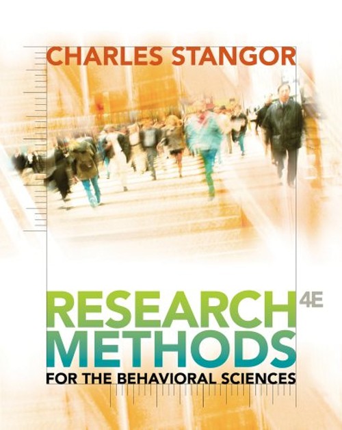 Research Methods for the Behavioral Sciences Paperback Charles St