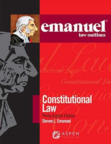 Constitutional Law (Emanuel Law – Paperback, by Emanuel Steven L. – Very Good
