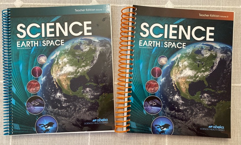 NEW Abeka EARTH & SPACE SCIENCE 8th Grade TEACHER EDITIONs v 1 & 2 321699 2nd ed