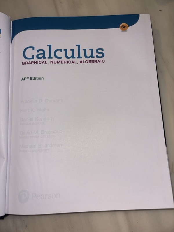 Ap Calculus: Graphical, Numerical, Algebraic Annotated Teacher Edition gallery
