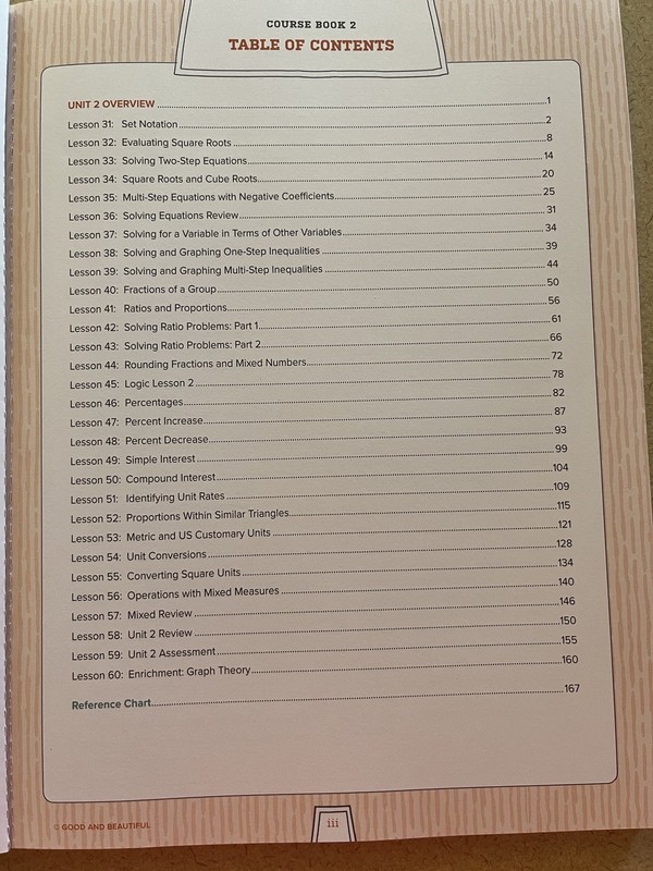 Good And Beautiful Math 7 Course Book 2 Workbook Partially Used- See Description gallery