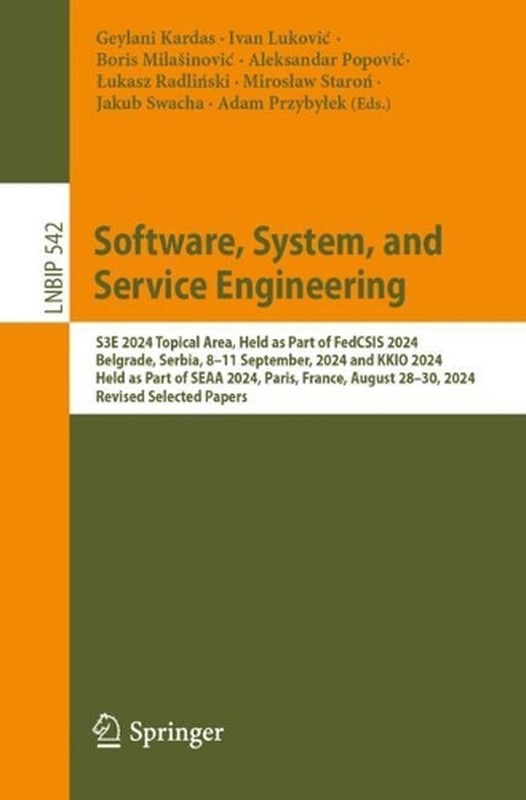 Software, System, and Service Engineering: S3E 2024 Topical Area, Held as Part o
