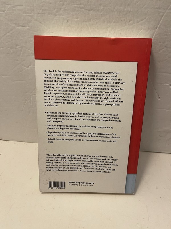 Mouton Textbook Ser.: Statistics for Linguistics with R : A Practical... gallery