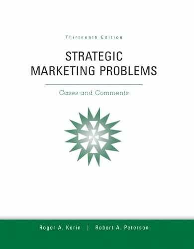 Strategic Marketing Problems: Cases – Hardcover, by Roger A. Kerin; – Very Good