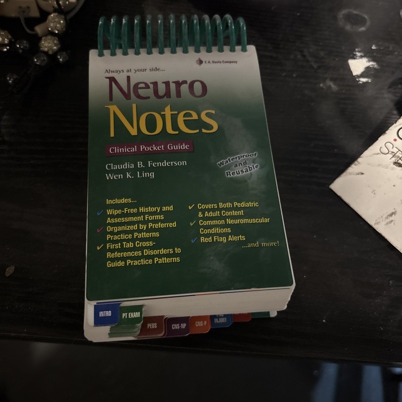 Neuro Notes: Clinical Pocket – Spiral-bound, by Fenderson PT EdD – Very Good