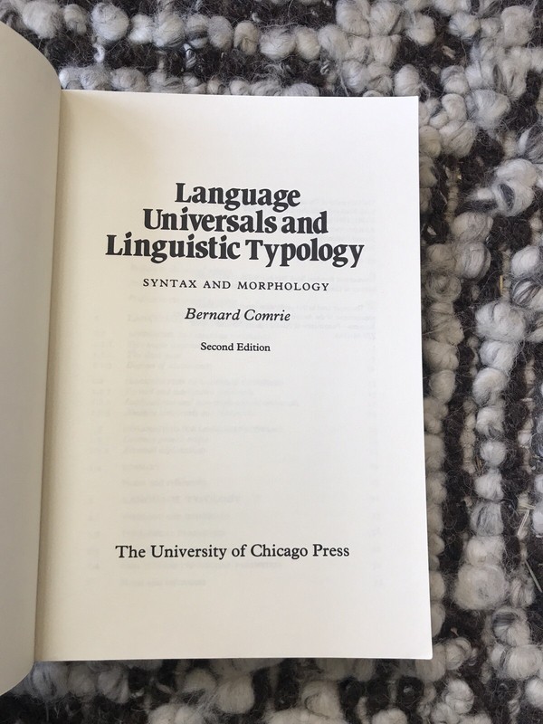 Language Universals Linguistic Typology by Bernard Comrie (1989, 2nd Ed) gallery