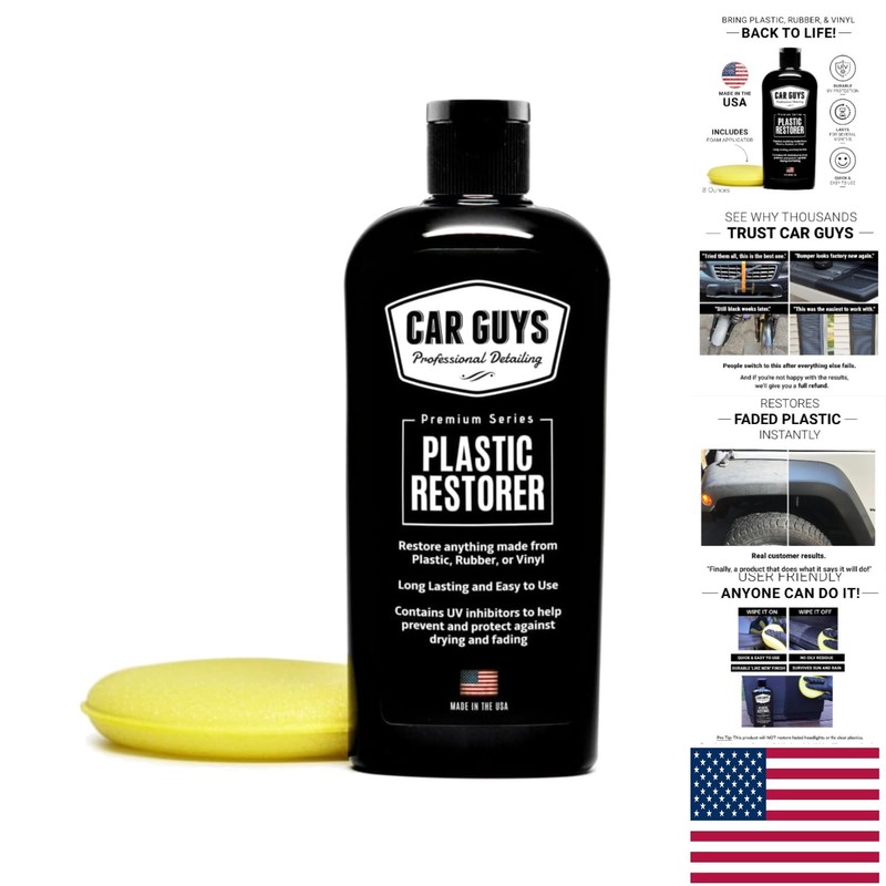 Water-Repellent Plastic & Trim Restorer – Long-Lasting Results for Your Vehicle