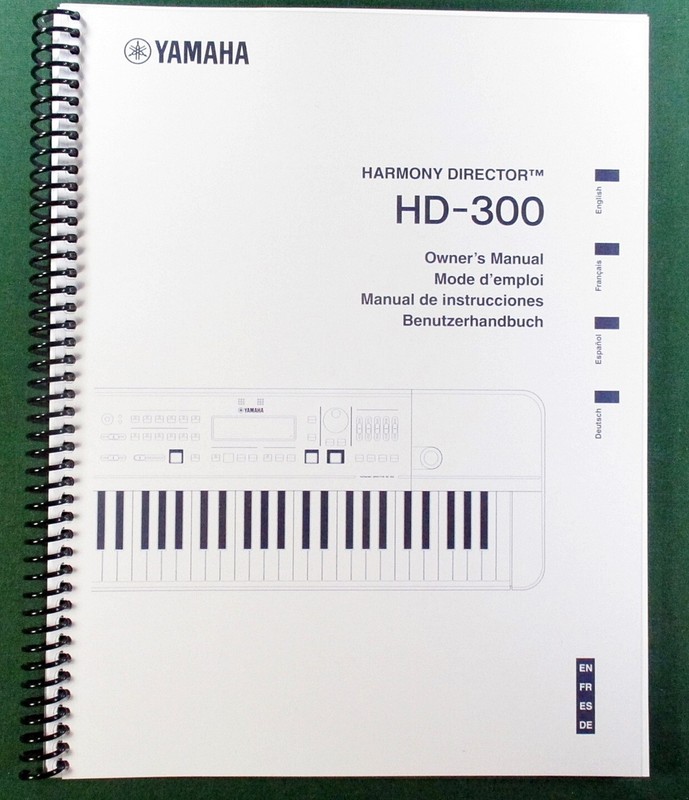 Yamaha HD-300 Owner’s Manual: 48 Pages & Protective Covers!