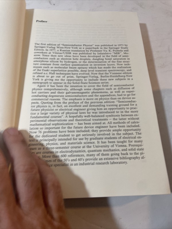 Semiconductor Physics An Introduction K. Seeger Springer Series Sold State 40 gallery