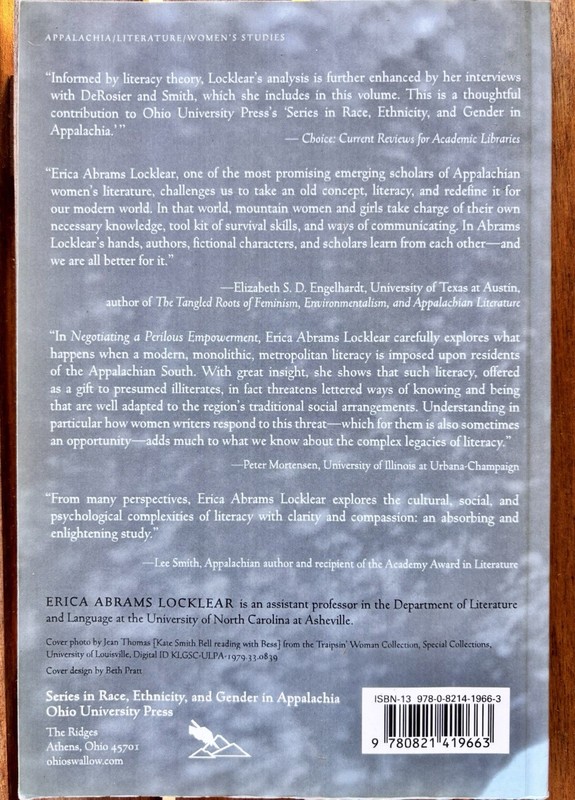 Negotiating A Perilous Empowerment: Appalachian Women's Literacies, 2012 Signed gallery