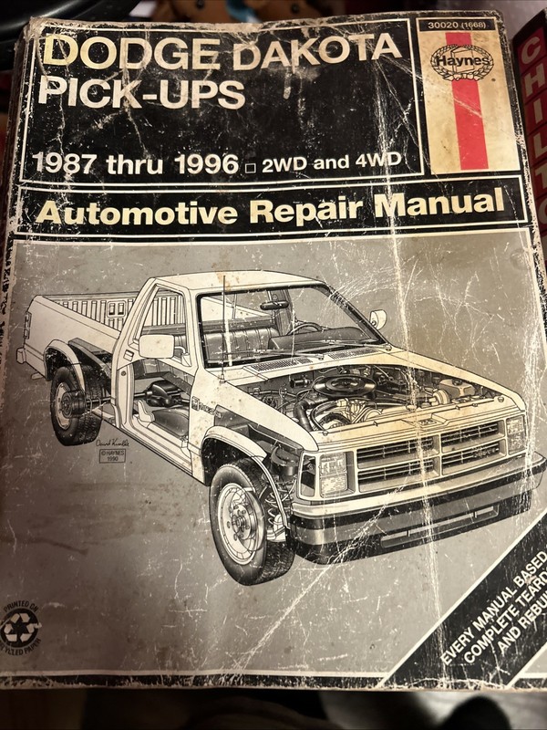 Haynes Dodge Dakota Pick-ups 1987-1993 Repair Manual