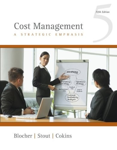 Cost Management A Strategic Em – VERY GOOD