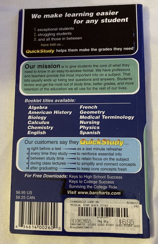 The QuickStudy For Medical Terminology Pocket Book D2 gallery
