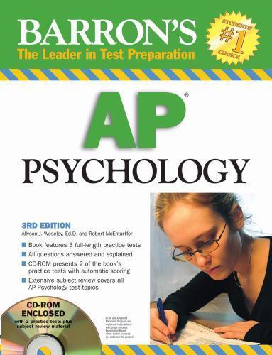 Barron’s AP Psychology [With CDROM] by McEntarffer, Robert; Weseley, Allyson J.
