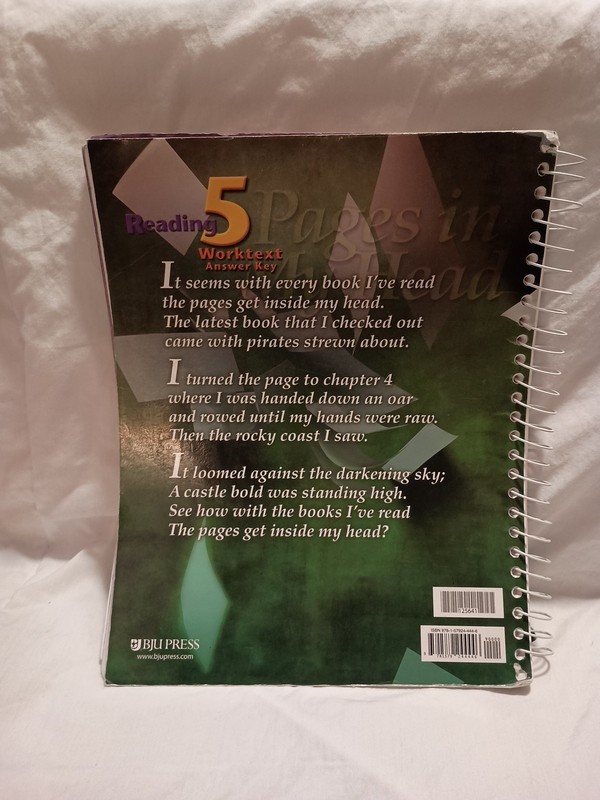 BJU Reading 5 Pages In My Head Student 2nd Edition Book & Work-text Answer Key gallery