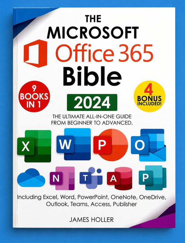 The Microsoft Office 365 Bible 2024, Ultimate All In One Guide, 9 Books In 1 New