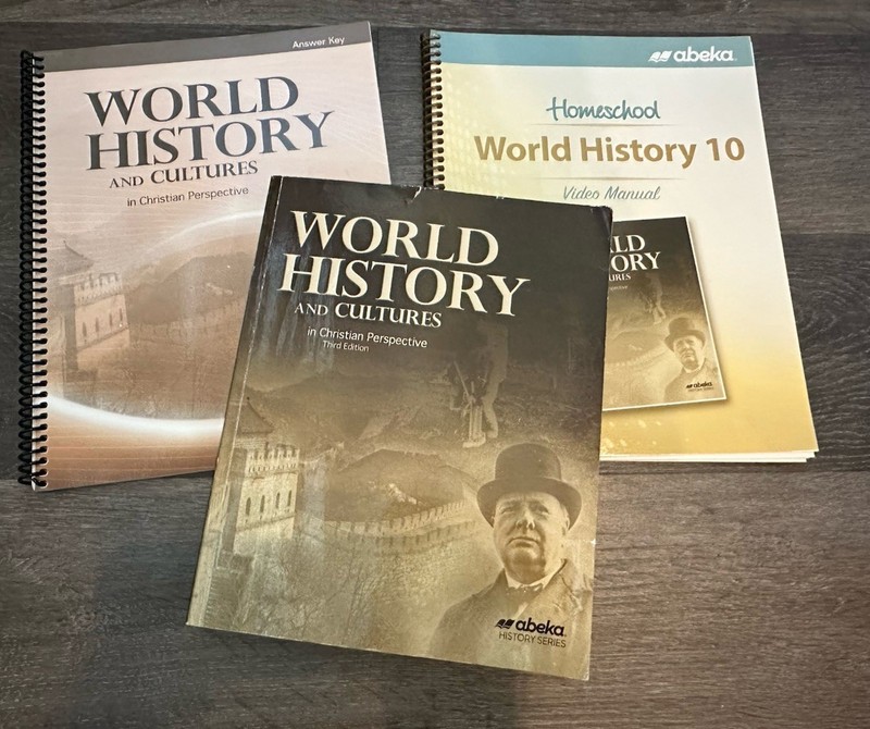 ABeka World History And Cultures 3rd Edition Text Book And Answer Key.